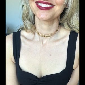 BaubleBar Gold Star Choker Necklace